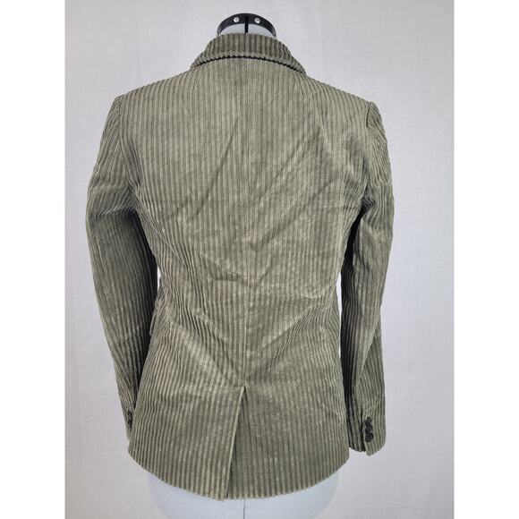 J.Crew Green Corduroy Blazer Jacket Sz 6 - Picture 6 of 10